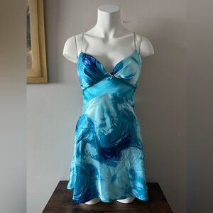 Blue and White Swirl Dress